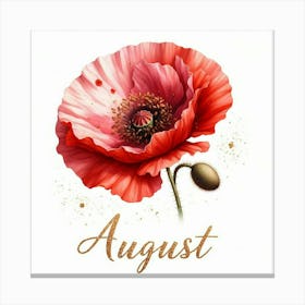 Poppy - August Birth Flower 1 Canvas Print