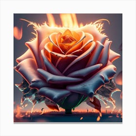 Fire Rose 1 Canvas Print