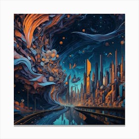 Space City Canvas Print