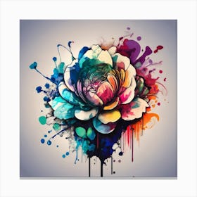 Watercolor Flower Canvas Print