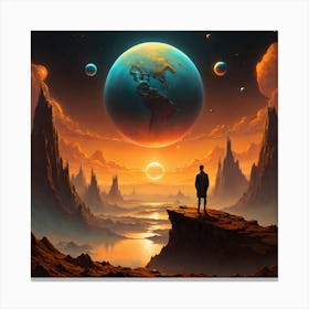 Man In Space Canvas Print