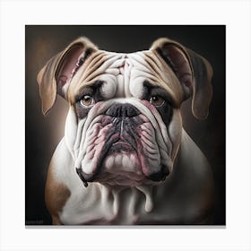 Bulldog Portrait 1 Canvas Print