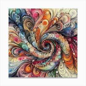Swirling Spiral Canvas Print