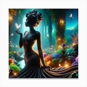 Fairy In The Forest Canvas Print