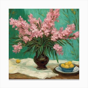 Oleanders, Vincent Van Gogh Dining Room Art Print 2 Canvas Print