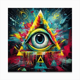 All Seeing Eye Illuminati Canvas Print