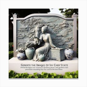 A statue of ivy Chen white stone Canvas Print