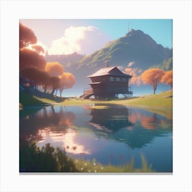 House On A Hill Canvas Print