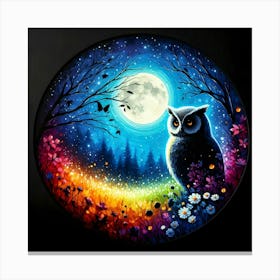 Owl In The Forest 2 Canvas Print