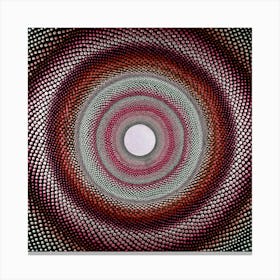 Red Tunnel Square Canvas Print