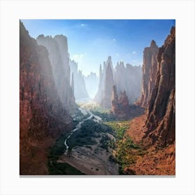 Canyons Of Zion Canvas Print