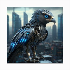 Eagle With Blue Eyes Canvas Print