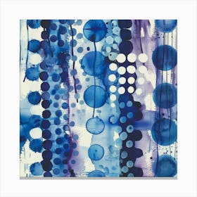 Blue Dots 1 Canvas Print