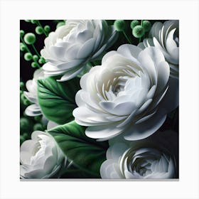 White Flowers Canvas Print