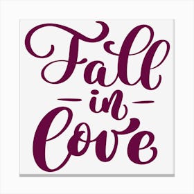 Fall In Love Canvas Print