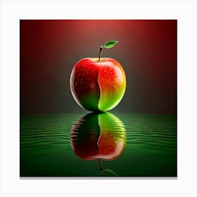 Firefly Apple, Red, Green, Yin Yang, Symbol, Light, Reflection, Surface, Balance, Harmony, Contrast, (9) Canvas Print