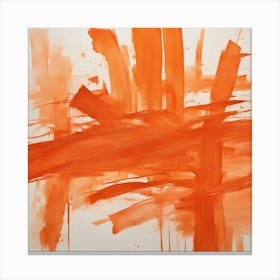 Abstract Orange Painting 2 Canvas Print