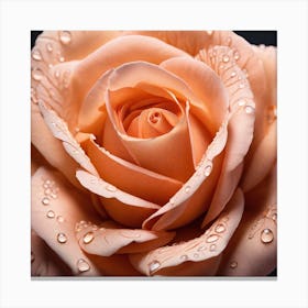 Peach Rose Canvas Print