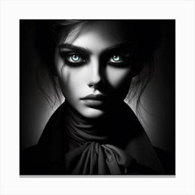 Woman With Green Eyes 6 Canvas Print