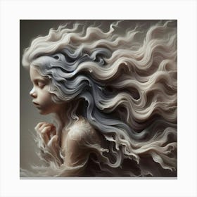 'The Girl With The White Hair' Canvas Print