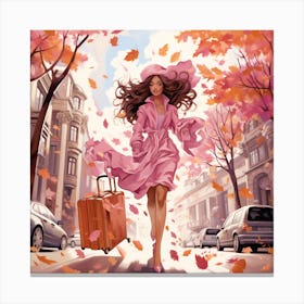 Girl In Pink Canvas Print