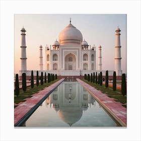 Taj Mahal At Sunrise Canvas Print