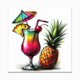 Tropical cocktail 17 Canvas Print