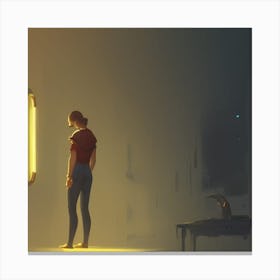 Girl In A Room Canvas Print