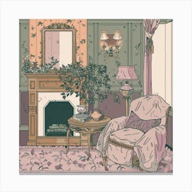 Victorian Living Room Canvas Print