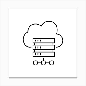 Cloud Computing Icon Vector Illustration Canvas Print