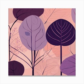 Purple Leaves Canvas Print