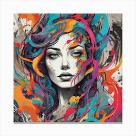 Splatter Girl 9 Canvas Print