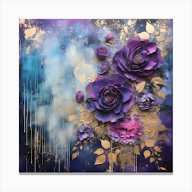 Vintage Moody Flowers 2 Canvas Print