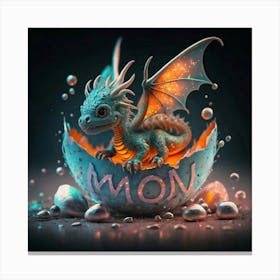 Dragon In Egg 2 Canvas Print