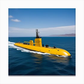 Submarino Navengando En Superficie Canvas Print