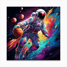 Cool Astronaut In Space Canvas Print