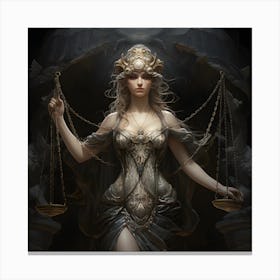 Lady Of The Scales Canvas Print