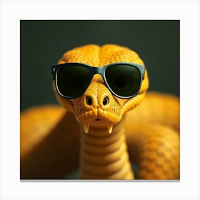 Snake In Sunglasses 2 Canvas Print