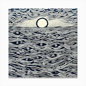 'Sunrise' Linocut Canvas Print