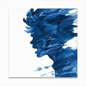 Girl With Blue Hair Canvas Print