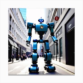 Robot In The City 23 Canvas Print