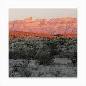 West Texas Desert Sunset Square Canvas Print