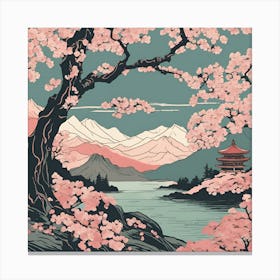 Japanese Cherry Blossoms Canvas Print