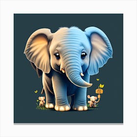 Cute Elephant Canvas Print