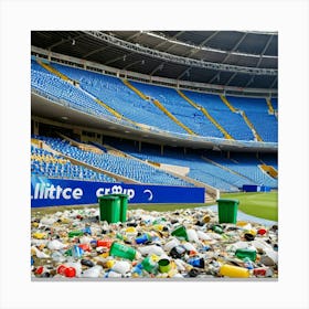 Soccer Stadium Trash Canvas Print