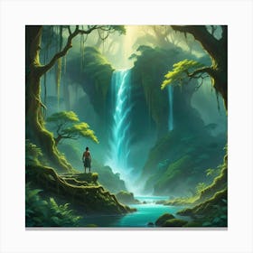 Vibrant Digital Painting Depicting A Breathtaking view 1 Canvas Print