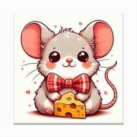 Kawaii Mouse Canvas Print