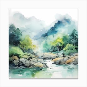 Dreamy Watercolour Mirage Canvas Print