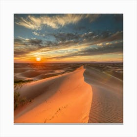 Sunset In The Desert Canvas Print