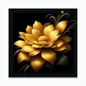 Golden Flower 3 Canvas Print